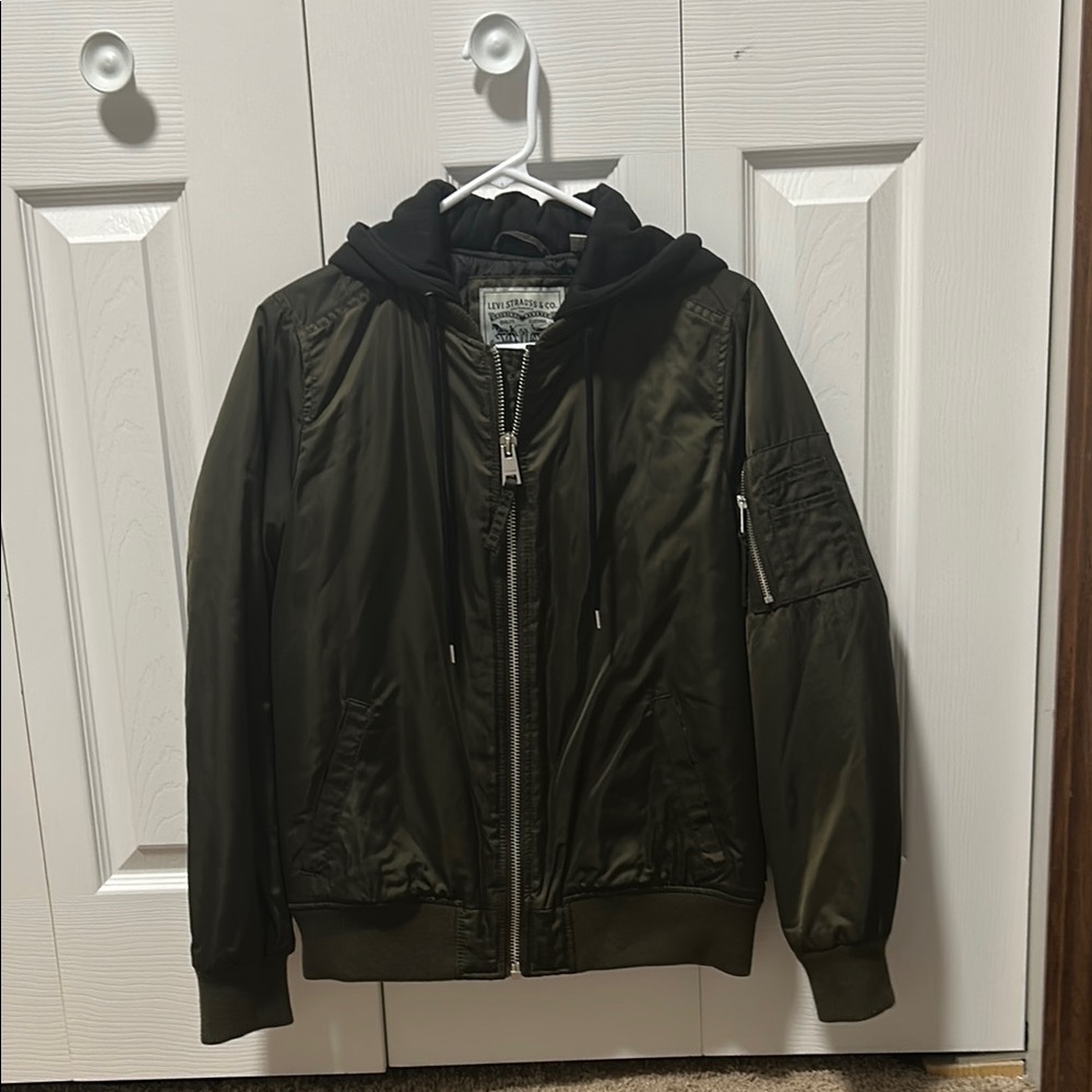 Signature by Levi Strauss Green Bomber Jacket Casual Style